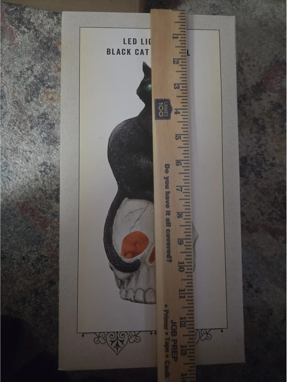 Cracker Barrel Black Cat Skull LED Halloween Decor NIB